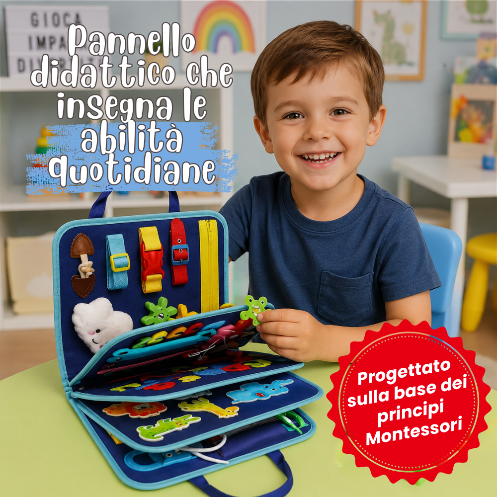 Abilio™ - Pannello Didattico Montessori delle Abilità Quotidiane