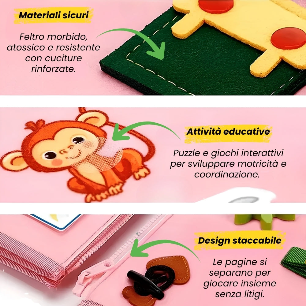 Pannello Didattico Montessori che Insegna le Abilita Quotidiane (Copia)