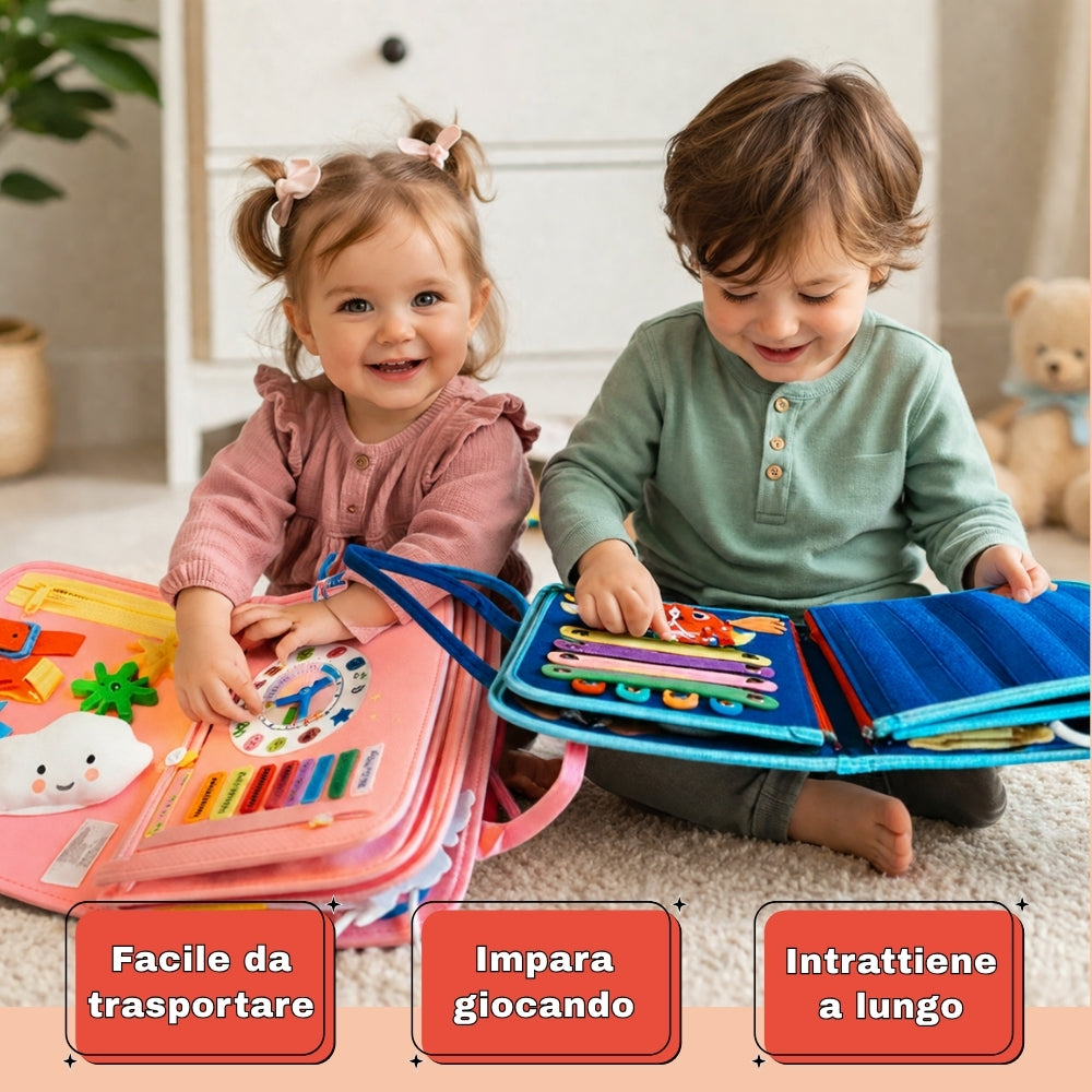 Pannello Didattico Montessori che Insegna le Abilita Quotidiane (Copia)